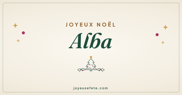 Image « Joyeux Noël Alba » au format large