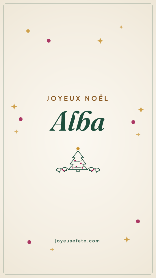 Image « Joyeux Noël Alba » au format story