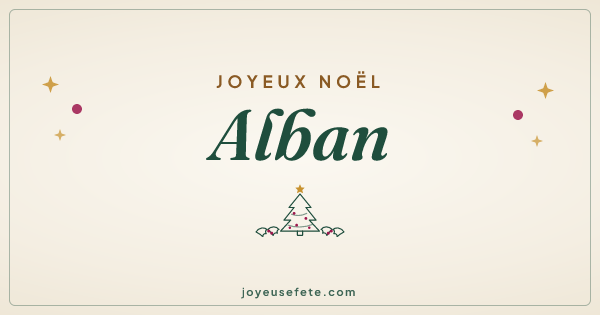 Image « Joyeux Noël Alban » au format large