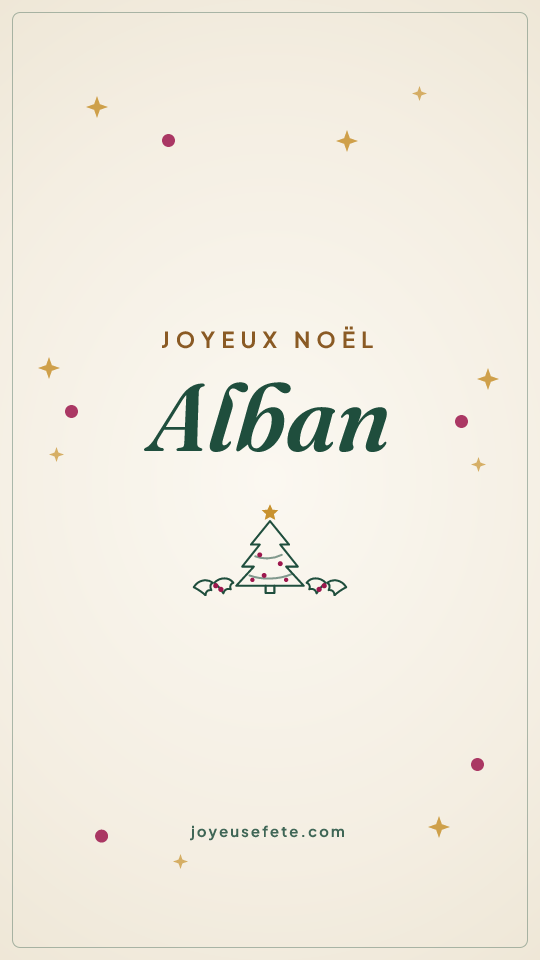 Image « Joyeux Noël Alban » au format story