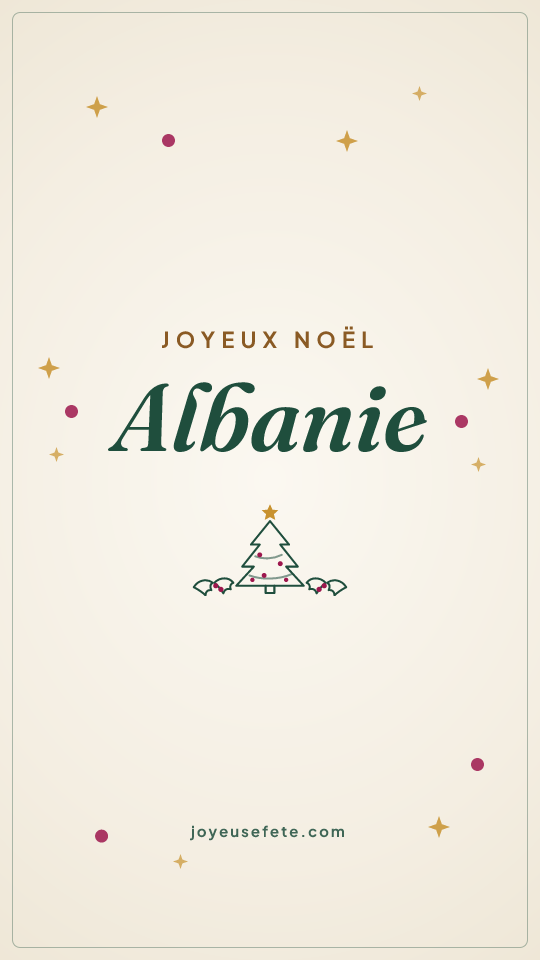 Image « Joyeux Noël Albanie » au format story