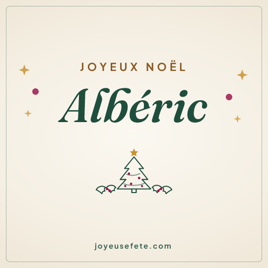 Image carrée « Joyeux Noël Albéric » pour WhatsApp