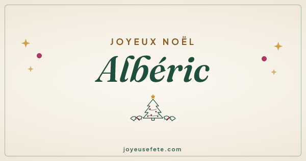 Image « Joyeux Noël Albéric » au format large