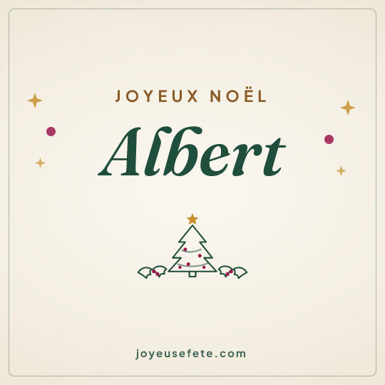 Image carrée « Joyeux Noël Albert » pour WhatsApp