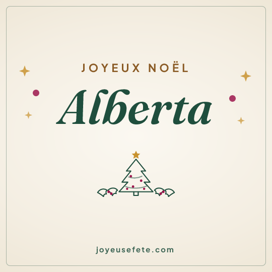Image carrée « Joyeux Noël Alberta » pour WhatsApp