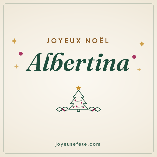 Image carrée « Joyeux Noël Albertina » pour WhatsApp