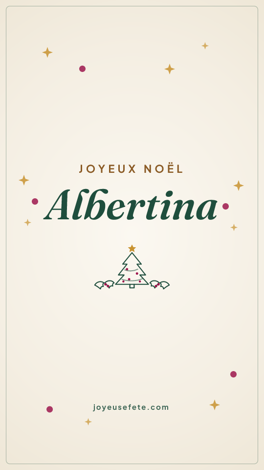 Image « Joyeux Noël Albertina » au format story