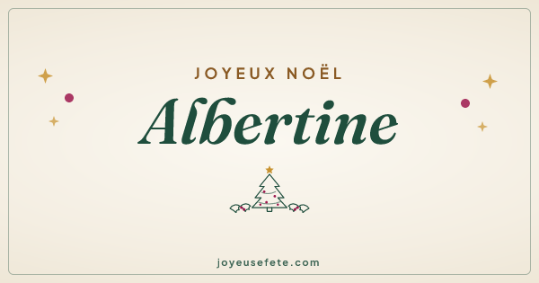 Image « Joyeux Noël Albertine » au format large