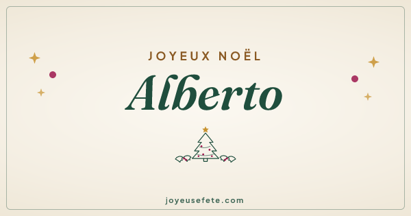 Image « Joyeux Noël Alberto » au format large