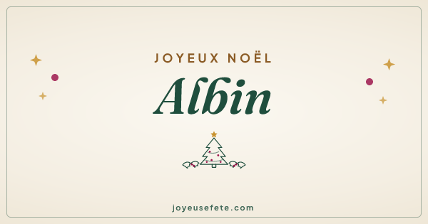 Image « Joyeux Noël Albin » au format large