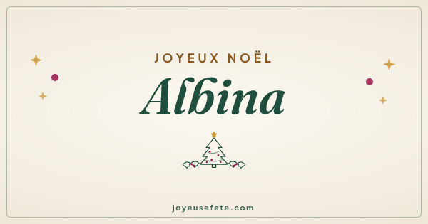 Image « Joyeux Noël Albina » au format large