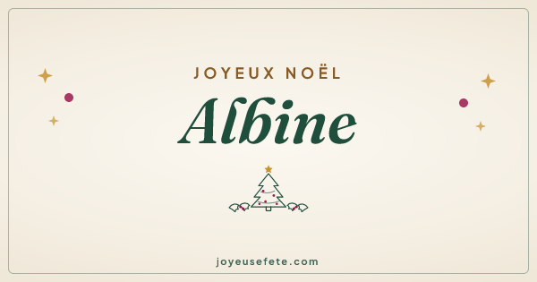 Image « Joyeux Noël Albine » au format large
