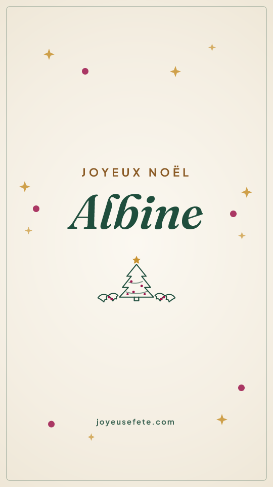 Image « Joyeux Noël Albine » au format story