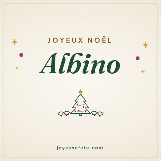 Image carrée « Joyeux Noël Albino » pour WhatsApp