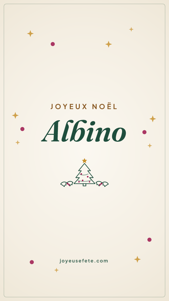 Image « Joyeux Noël Albino » au format story