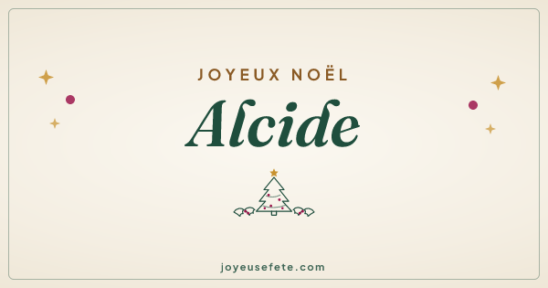 Image « Joyeux Noël Alcide » au format large