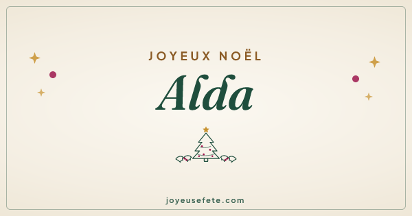 Image « Joyeux Noël Alda » au format large