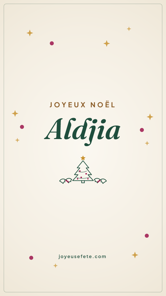 Image « Joyeux Noël Aldjia » au format story