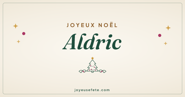 Image « Joyeux Noël Aldric » au format large