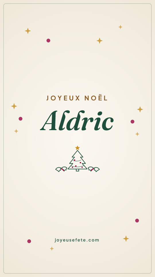 Image « Joyeux Noël Aldric » au format story