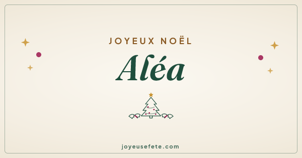 Image « Joyeux Noël Aléa » au format large
