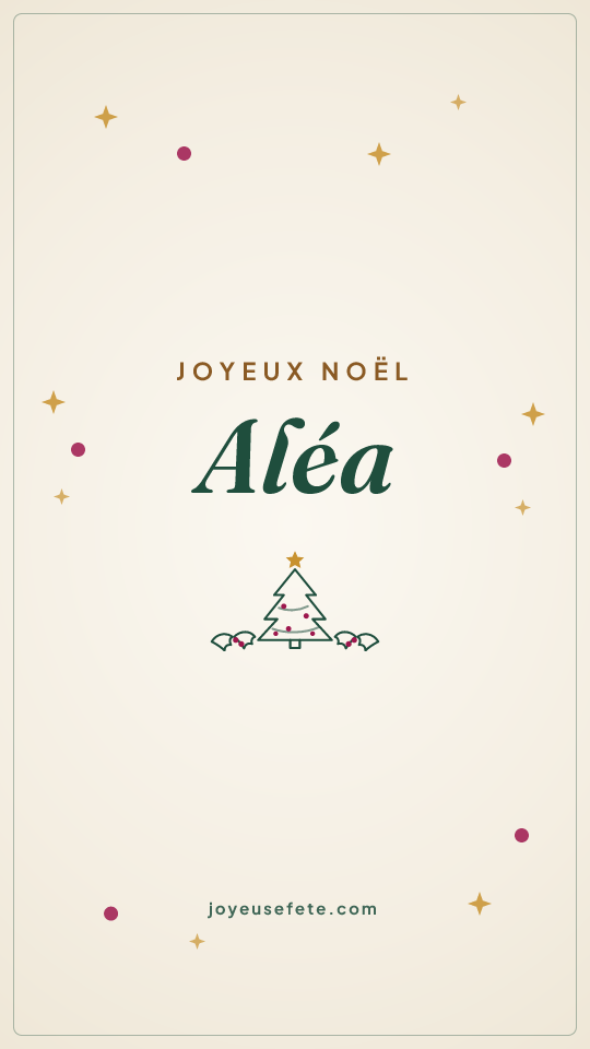 Image « Joyeux Noël Aléa » au format story
