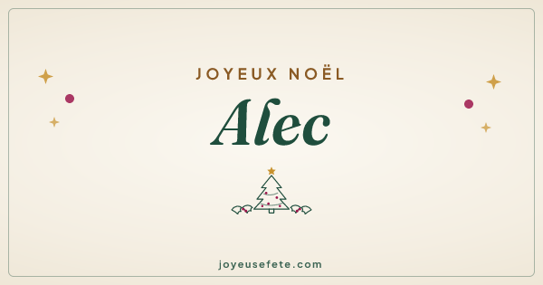 Image « Joyeux Noël Alec » au format large