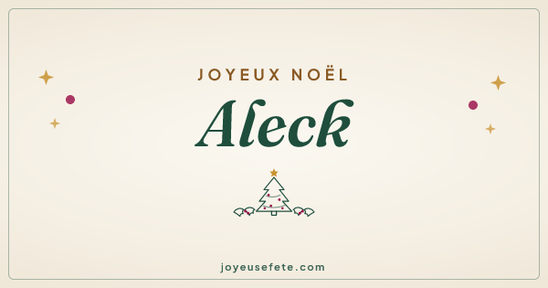 Image « Joyeux Noël Aleck » au format large