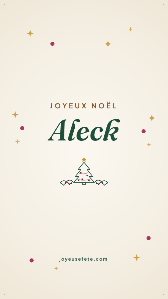 Image « Joyeux Noël Aleck » au format story