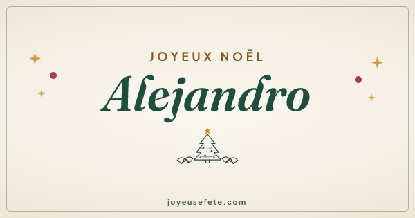 Image « Joyeux Noël Alejandro » au format large