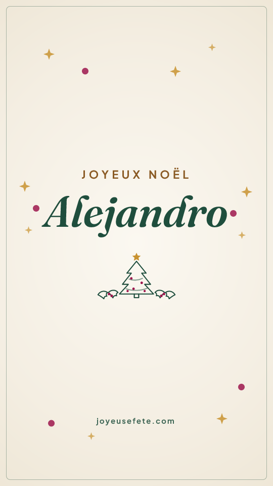 Image « Joyeux Noël Alejandro » au format story