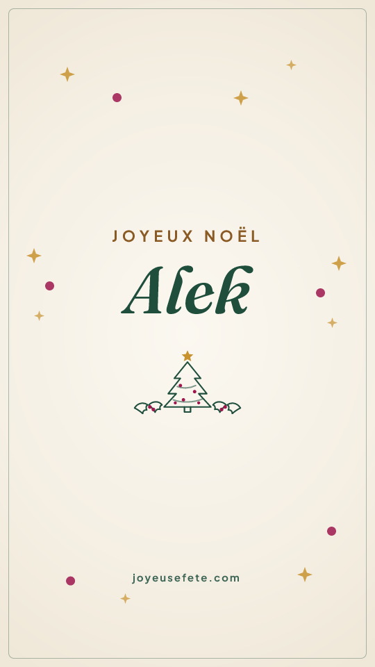 Image « Joyeux Noël Alek » au format story