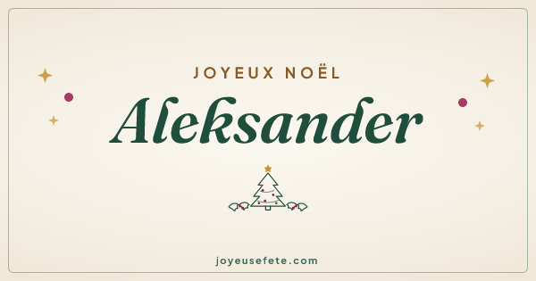 Image « Joyeux Noël Aleksander » au format large