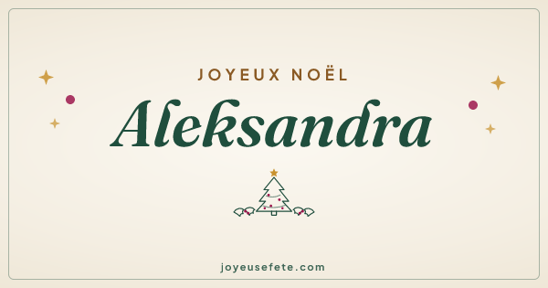 Image « Joyeux Noël Aleksandra » au format large