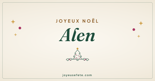 Image « Joyeux Noël Alen » au format large