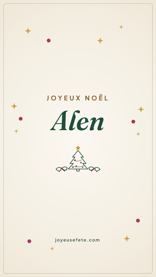 Image « Joyeux Noël Alen » au format story