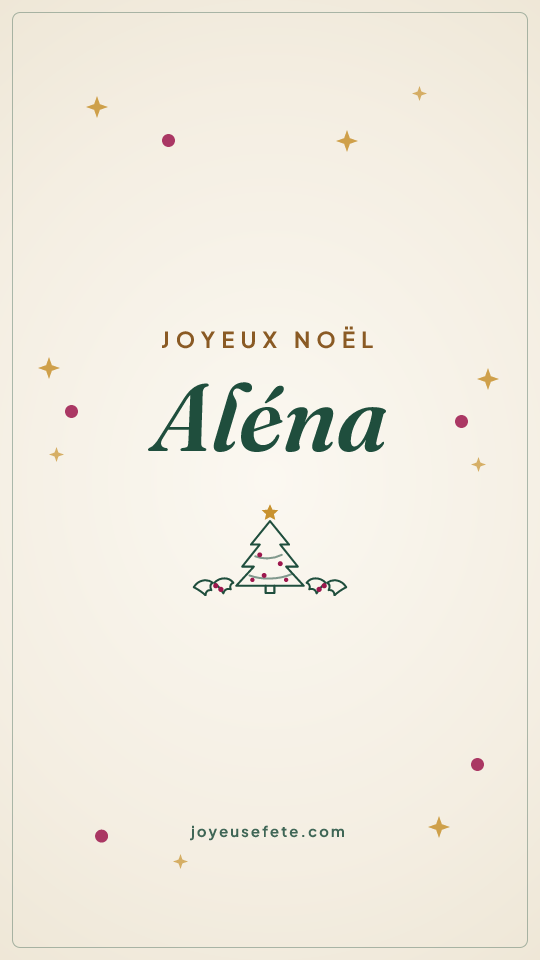 Image « Joyeux Noël Aléna » au format story