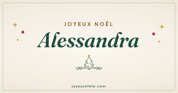 Image « Joyeux Noël Alessandra » au format large