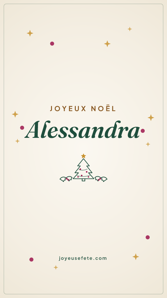 Image « Joyeux Noël Alessandra » au format story