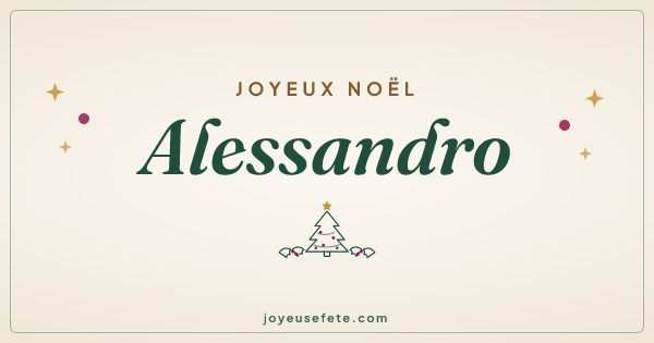 Image « Joyeux Noël Alessandro » au format large
