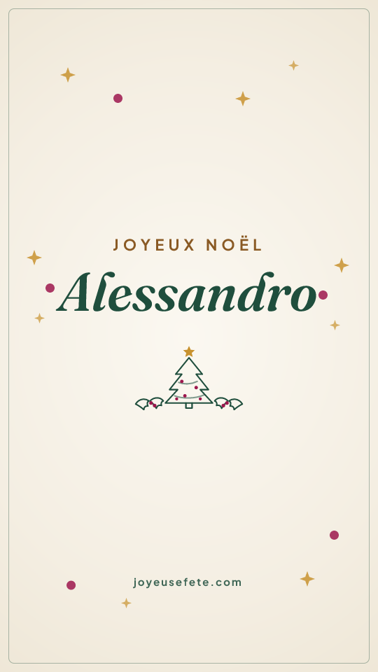 Image « Joyeux Noël Alessandro » au format story