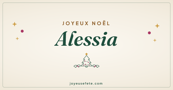 Image « Joyeux Noël Alessia » au format large