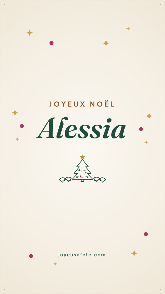 Image « Joyeux Noël Alessia » au format story