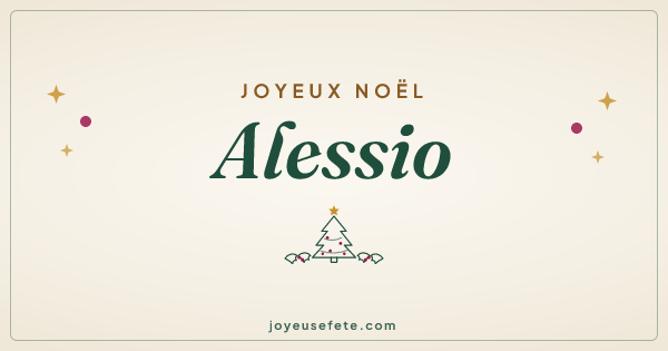 Image « Joyeux Noël Alessio » au format large