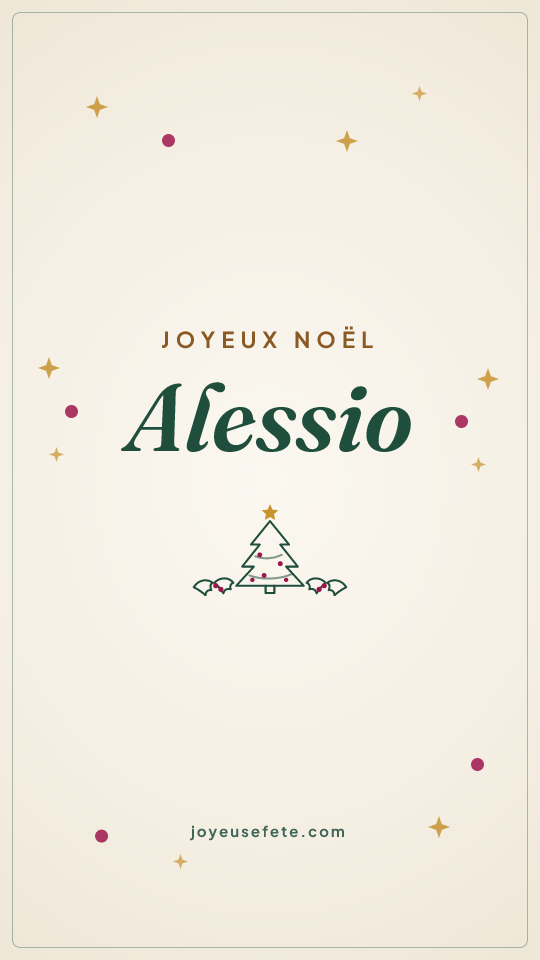Image « Joyeux Noël Alessio » au format story