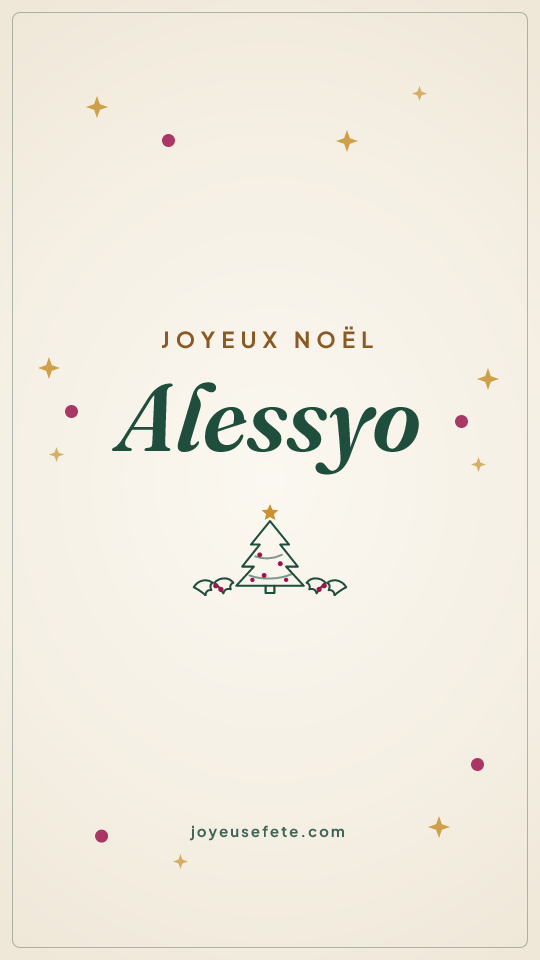 Image « Joyeux Noël Alessyo » au format story