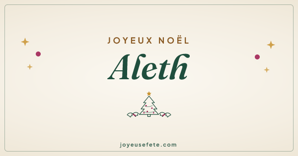 Image « Joyeux Noël Aleth » au format large