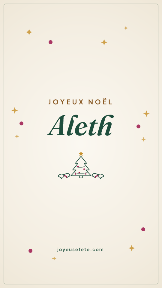 Image « Joyeux Noël Aleth » au format story