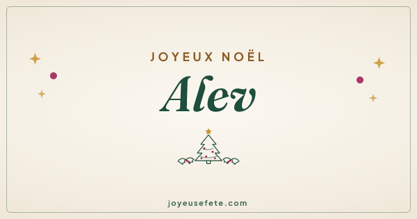 Image « Joyeux Noël Alev » au format large