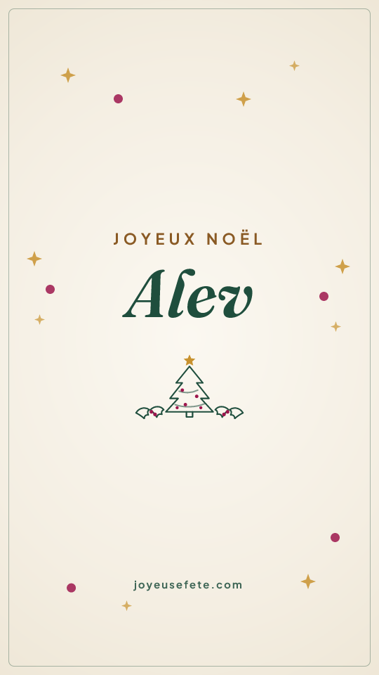 Image « Joyeux Noël Alev » au format story